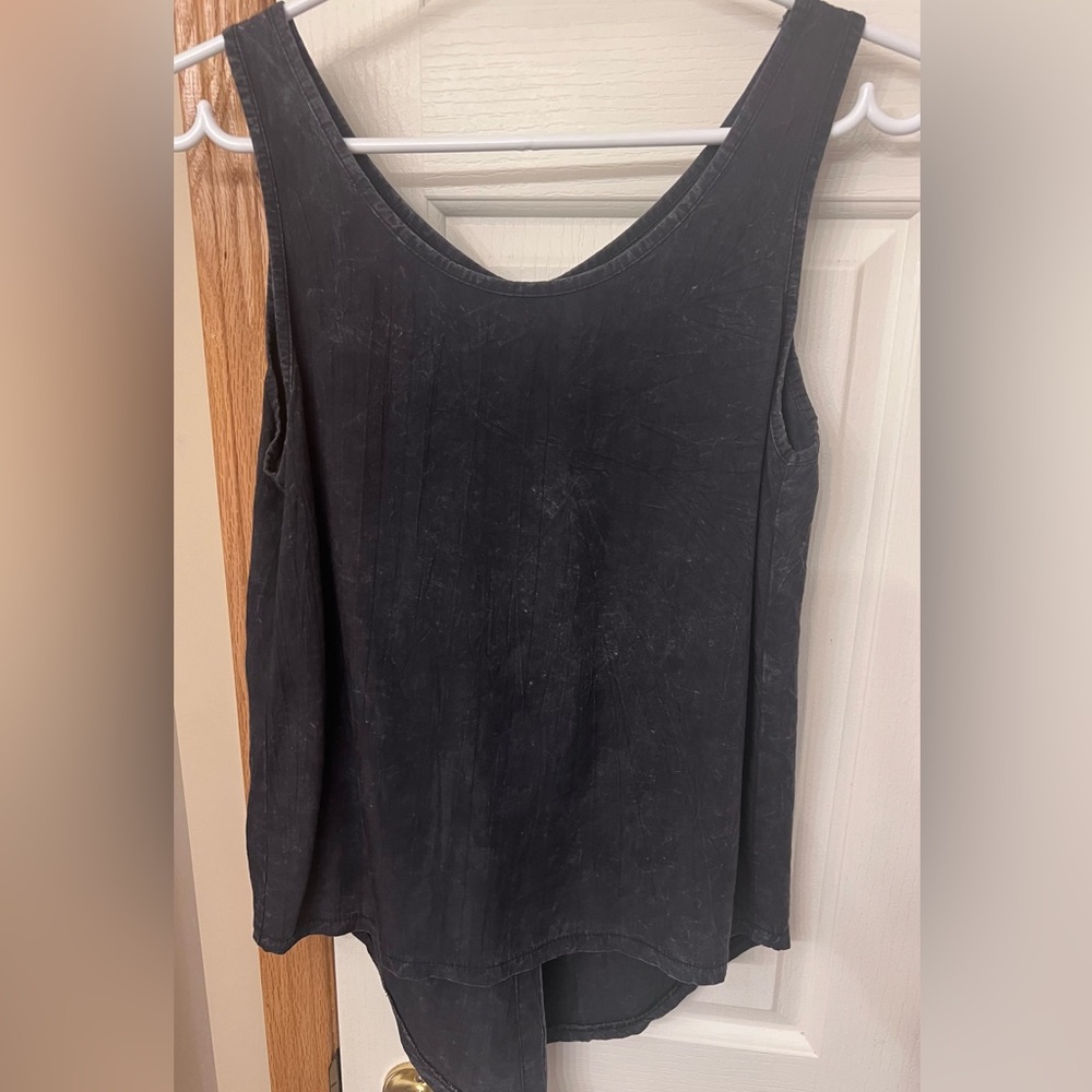 Open back rayon tank top